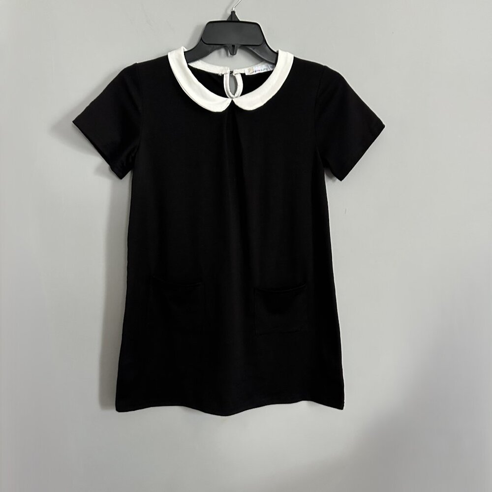Wednesday Adams Dress Girls Size 10 Halloween Black & White Dress